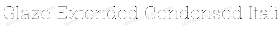 Glaze Extended Condensed Italic字体转换